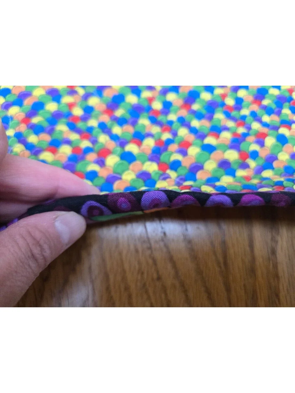 Vtg Handmade Quilted Table Runner Hot Plate Mat 26